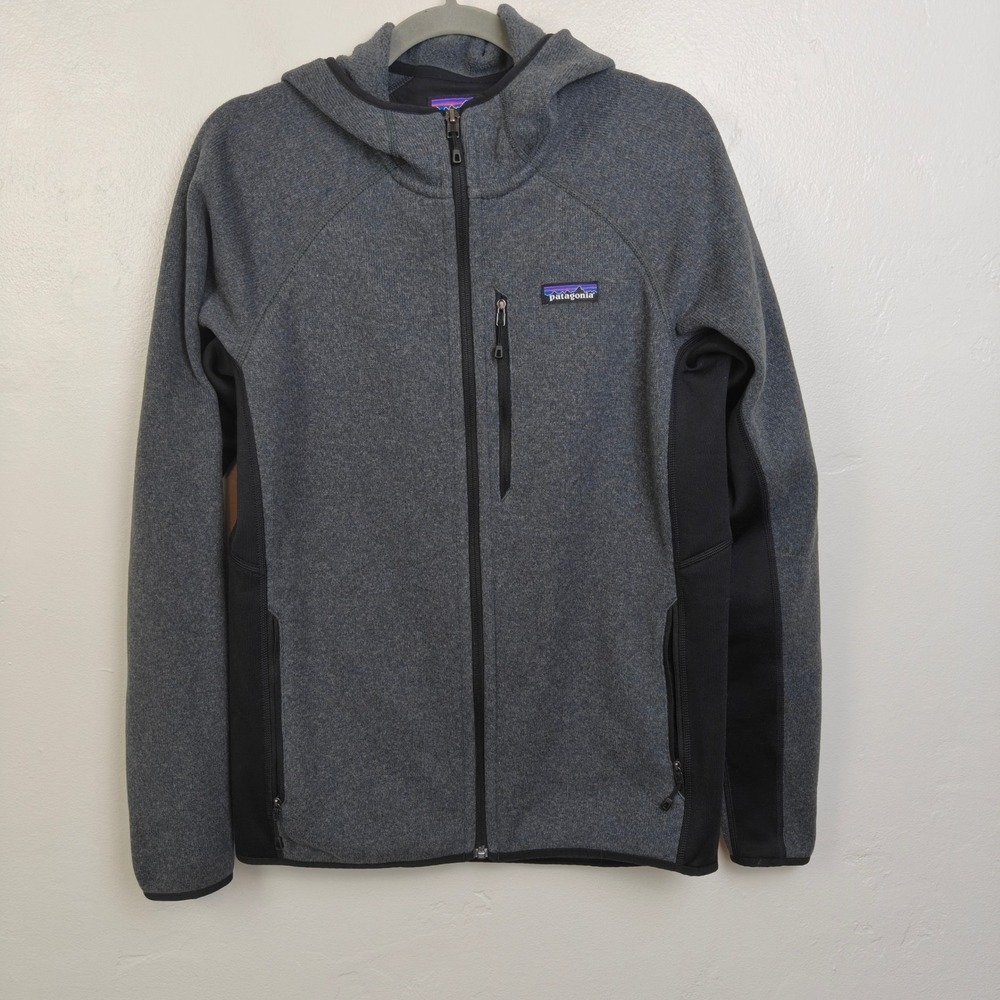 Patagonia Mens Performance Better Sweater Hoody Medium Grey Full Zip Outdoors